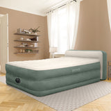 Intex 22" Queen Premium Comfort Air Mattress with Headboard and Built-In Pump