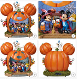 Disney Mickey & Friends Halloween Pumpkin House, Illuminated Sound Statue Decor