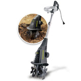 Sun Joe 2.5-Amp Electric Garden Cultivator, 6.3" Tiller with Telescoping Handle