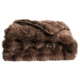Life Comfort Bubble Faux Fur Throw, 60" × 70" Reversible 860 GSM Plush Blanket