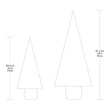 CG Hunter 2' & 3' Glitter Potted Trees with 125 Twinkle Lights, Set of 2