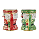 4-Pc Fitz & Floyd Nutcracker Christmas Mugs, 14 oz Ceramic Holiday Coffee Cups