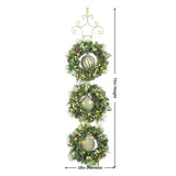 Member’s Mark 72" H Pre-Lit Flocked Triple Wreath Door Hanger with 60 LED Lights