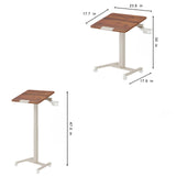 23.6" Northridge Home Versalift Mobile Adjustable-Height Desk – Tilting Top, Pneumatic Pedal & Locking Casters