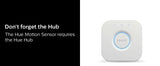Philips Hue Wireless Battery Powered Smart Motion Sensor, 2-pack