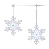 Member's Mark 10-Piece Color Sync LED Snowflake Light Set, 18' Lighted Length with 9 Functions