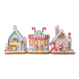 Member’s Mark Pre-Lit Gingerbread Village with LED Lights & Timer, Set of 3