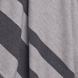 Banana Republic Wool & Cotton Jacquard Throw 60" × 70" Strip Blanket Stitch Trim
