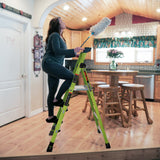Little Giant MightyLite 5 ft Fiberglass Stepladder – 300 lb Type IA Platform Ladder