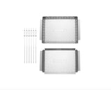 Henckels 8-Piece BBQ Grilling Set – Stainless Steel Grill Basket, Grill Topper & Skewer Set