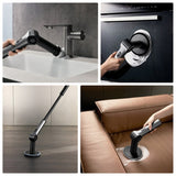 HOTO Flexi Cordless Spin Scrubber Set, 8 Cleaning Heads, Extension Handle, IPX7