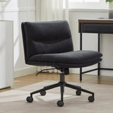 Elle Decor Gracie Criss-Cross Wide Office Chair - Luxury Fabric Relaxation Chair