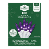 Holiday Time 21 Ft 100-Count Incandescent Mini Christmas String Lights, 2 Pack