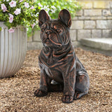 Member's Mark 15.7" Sitting French Bulldog Statue with Copper Finish