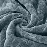 Monte & Jardin Jacquard Velvet Throw, 60" × 70", Braided Pattern 500 GSM Blanket