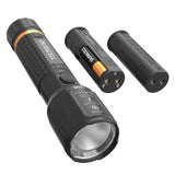 Duracell 1600 Lumen Hybrid LED Flashlights, USB-C Rechargeable or AAA, 3-Pack
