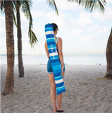 Tommy Bahama 7.5ft Beach Umbrella AnchorX UPF 50+ Tilt Wind Vent with Carry Bag