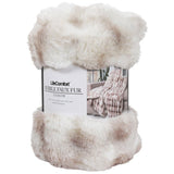 Life Comfort Bubble Faux Fur Throw, 60" × 70" Reversible 860 GSM Plush Blanket