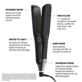 GHD Chronos Max Professional 2" Flat Iron Bundle – Wide Plate Hair Straightener