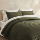 EVERGRACE Textured Velvet Comforter Set, 3-Piece with Down-Alternative Fill