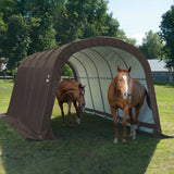 ShelterLogic Run-In Equine Shelter 12x20x8 Livestock Horse Field Shade Barn