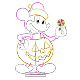 Disney 4 ft Neon-Style Mickey Mouse Pumpkin LED Halloween Decoration
