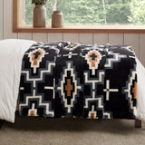 Pendleton Faux Fur Luxe Blanket 700 GSM Heavyweight Ultra-Soft Printed Polyester