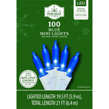 Holiday Time 21 Ft 100-Count Incandescent Mini Christmas String Lights, 2 Pack