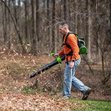 Greenworks 80V Backpack Leaf Blower, 800 CFM, 195 MPH, with Leaf Tarp