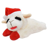 Multipet Lamb Chop Christmas Dog Toy Set, 3 Squeaky Plush 17" Stocking Gift 4Pk