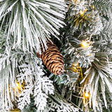 9' Pre-Lit Radiant Micro LED with Twinkle Artificial Flocked Greenery Garland
