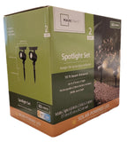 Mainstays 2 pack 60 Lumens Spotlight Set, 3000K Solar LED Landscape Spot Light