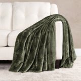 Life Comfort Ultimate Textured Throw, 60×70 Reversible 670 GSM Faux Fur Blanket