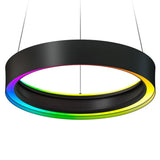 Atomi Aureus Smart Chandelier, 19" Aluminum Housing Color Changing Hue LED Light