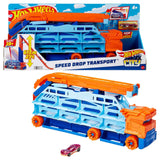 Hot Wheels City Speed Drop Transport Hauler with 1 Toy Car, Stores 20+ 1:64 Scal