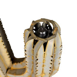 Desert Steel 5' Saguaro Garden Cactus Statue and Tiki Torch, 21”W x 60”H x 8”D