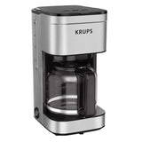 KRUPS Simply Brew 10-Cup Drip Coffee Maker with Glass Carafe and Reusable Filter