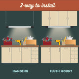 Boost 4 FT LED Shop Light, 40W 4000 Lumens, Linkable with Inline Switch