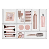 iDESIGN Drawer Organizer Set, 9 Clear Modular & Stackable Plastic Tray in 4 Size