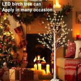 6 Ft H Birch Tree with Warm White 440 LED Lights and 8 Modes Remote Control