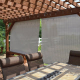 Koolspot Motorized Outdoor Sun Shade with Rechargeable Battery 15-Channel Remote