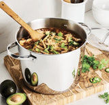 Tramontina 8-Quart Stainless Steel Multicooker with Pasta Insert – Tri-Ply Base Stock Pot with Glass Lid