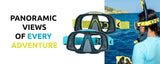 Oceanic Adult 3-Piece Snorkeling Set: Fins Snorkel Panoramic Mask & Carry Bag