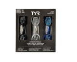 TYR Blackops 140 EV Racing Swim Goggles, 3-Pack – Anti-Fog Competition Goggles