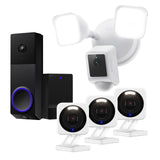 Wyze Front of Home 2K Security Bundle Floodlight, Cam v4 & Duo Video Doorbell