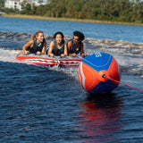 HO Sports Flight Deck 3-Person Towable Tube with TowPro Rope System & 12V Pump