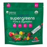 Zena Nutrition Greens Organic Supergreens, Mixed Berry, 45 Stick Packs