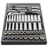 Ingersoll Rand 49-Piece 3/8" Drive SAE & Metric Master Socket Set with 90-Tooth Ratchet and EVA Foam Organizer Tray
