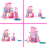 Barbie Dreamhouse Dollhouse with 2 Houses, 2 Pools, 2 Slides, Elevator & 65+ Accessories