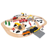 BRIO Lift & Load Railway Set with Storage, 85 pc & Battery-Powered Freight Train